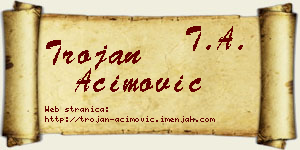 Trojan Aćimović vizit kartica